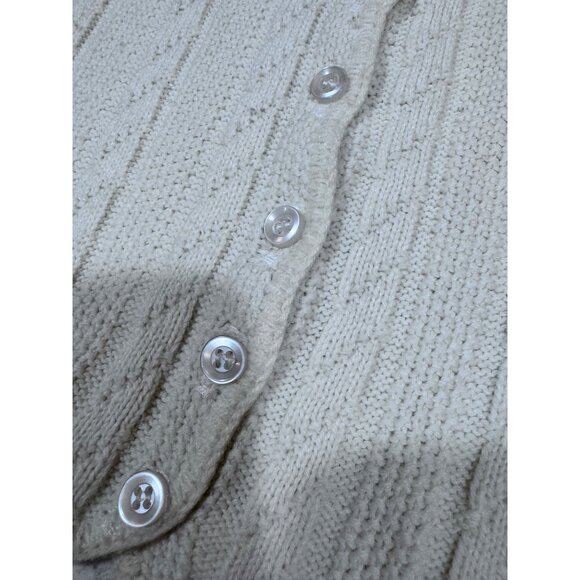 Cropped sweater vest size L cable knit light academia grunge fairy y2k vintage - Picture 3 of 4